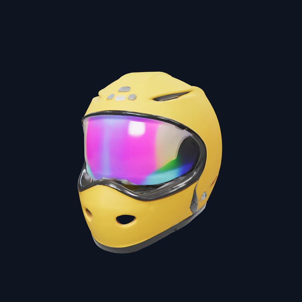 Yellow Racing Helmet model pack